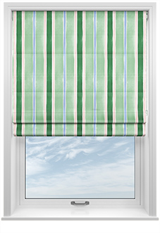 Bluebellgray Seaside Stripe, Seaglass - Twist&Fit Roman Blind
